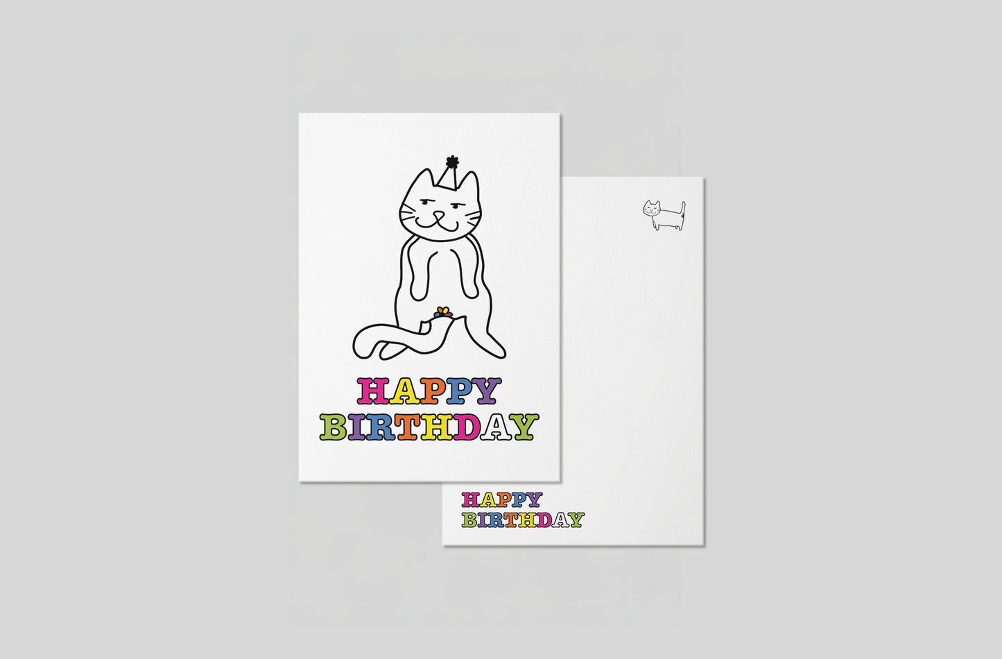 Peter貓坐著Chill Chill生日卡